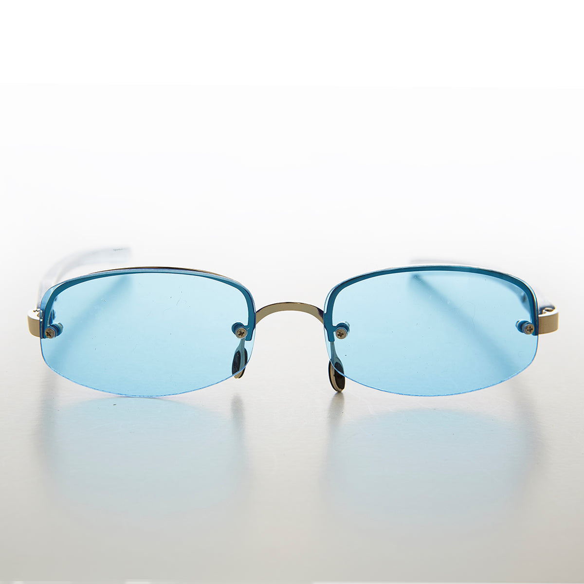 Colorful Rimless Lens Vintage Sunglass - Coral