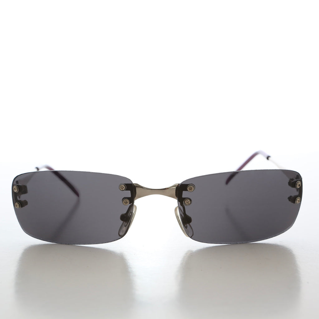 90s Rimless Rectangular Sunglasses - Cordy