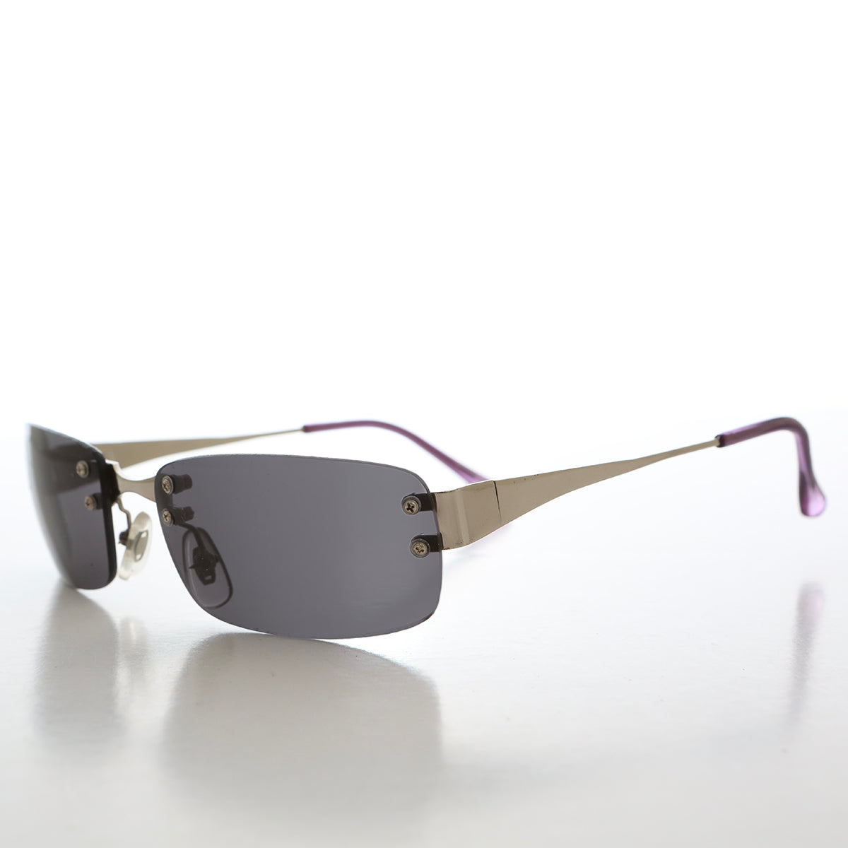 90s Rimless Rectangular Sunglasses - Cordy