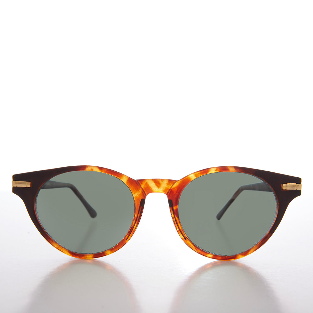 Round Horn Rim Retro Sunglasses - Croft