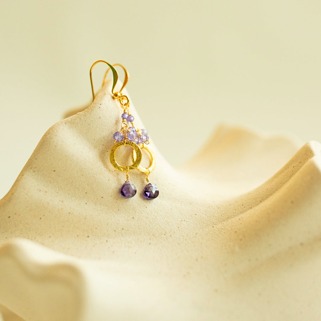 Pink Tourmaline Solara Earrings