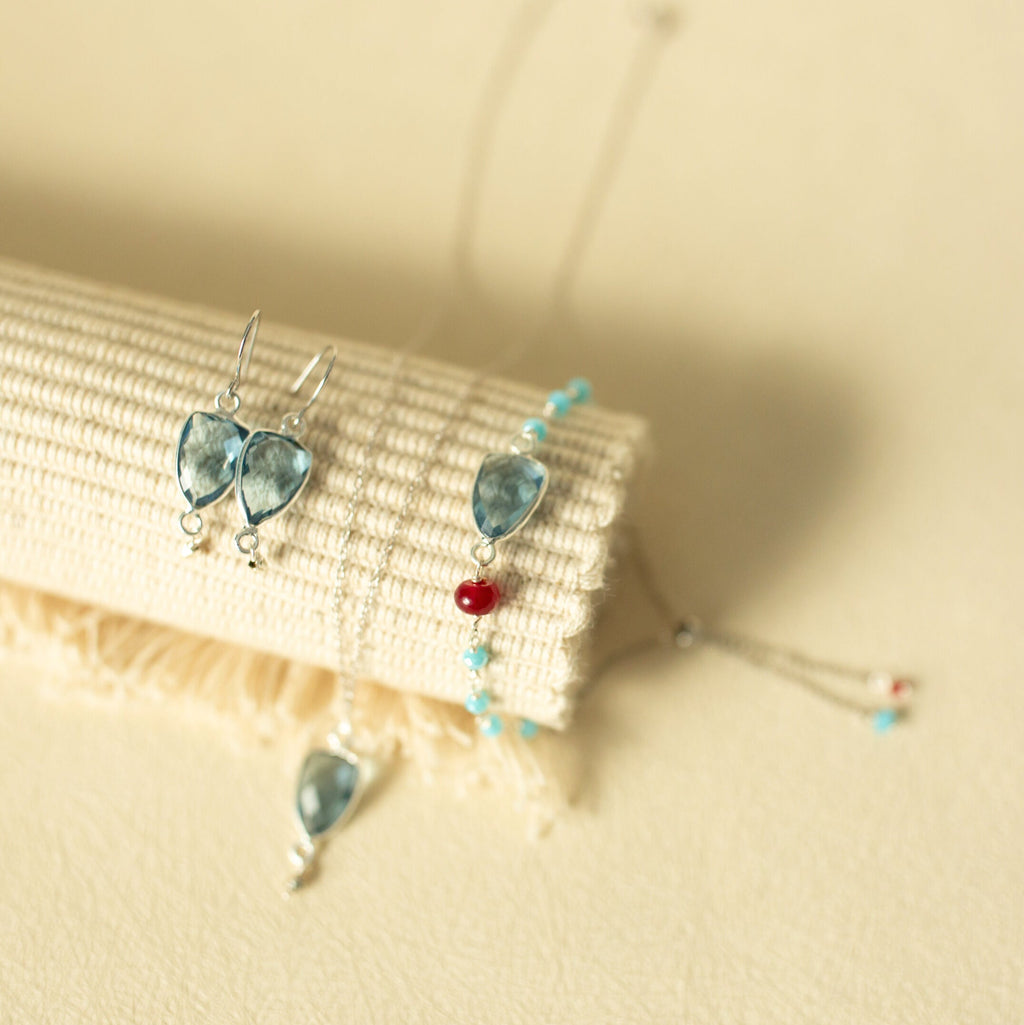 Green Amethyst Silver Isla Collection