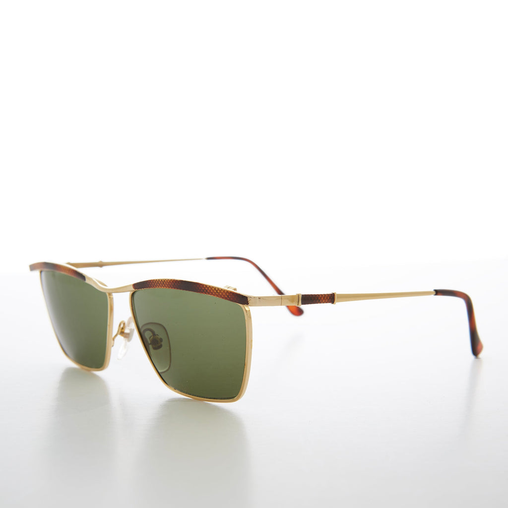 Gold Square Unisex Vintage Sunglasses - Cypher