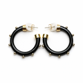 Hoops - Black with Gold Balls