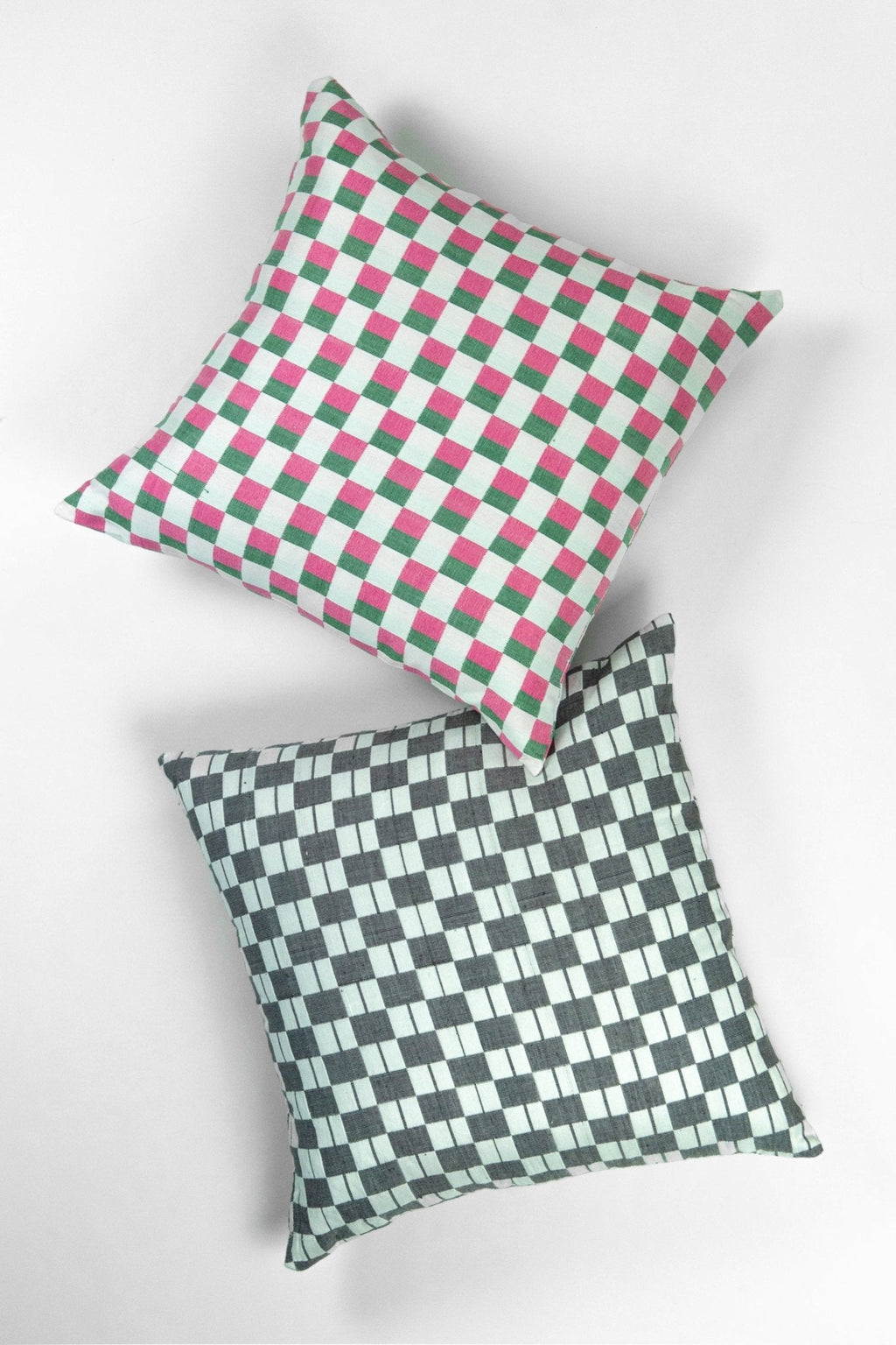 Sujani Pillow - Black & White Checkered Pillow