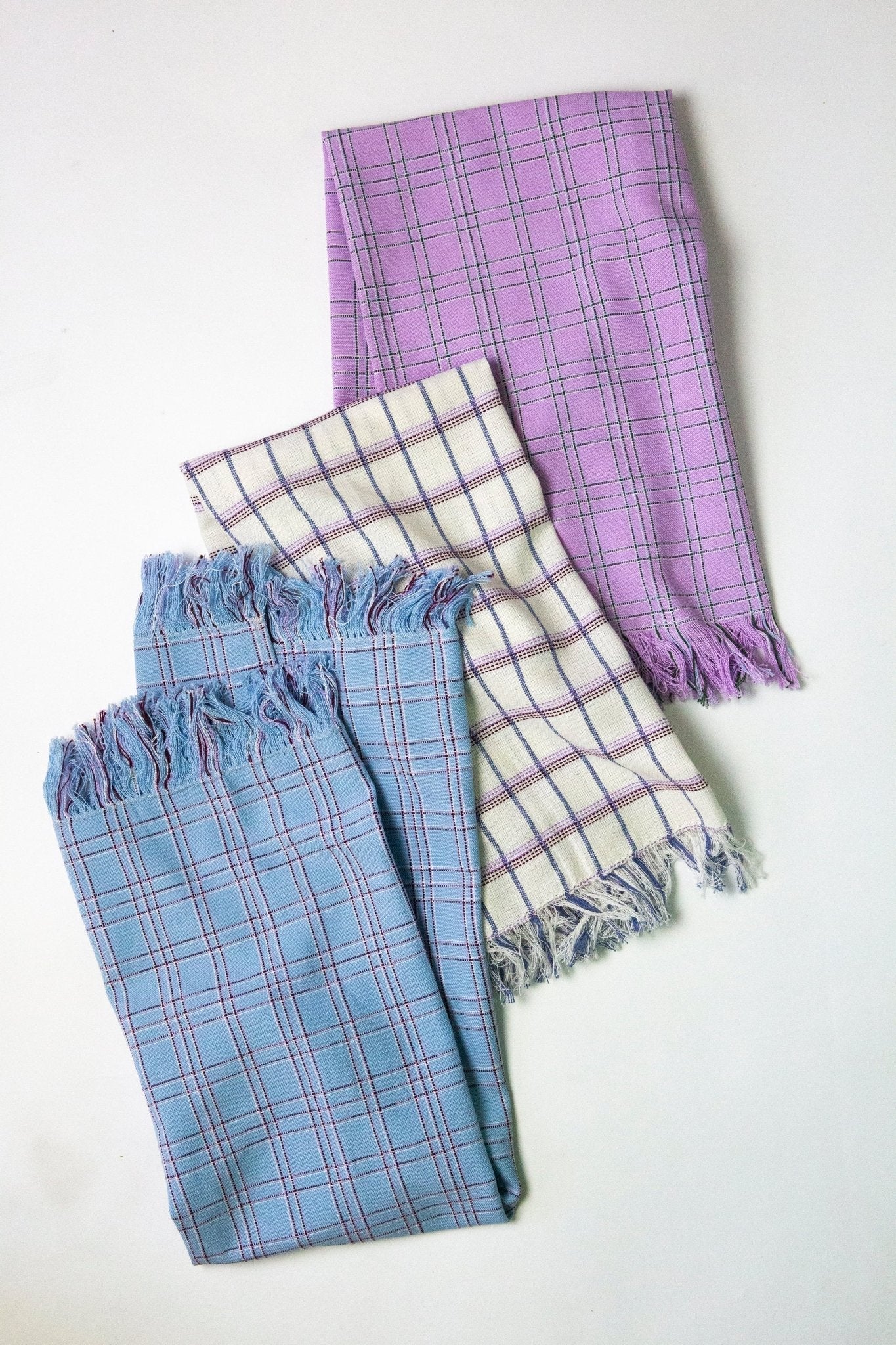 San Lucas Plaid White Kitchen Towel