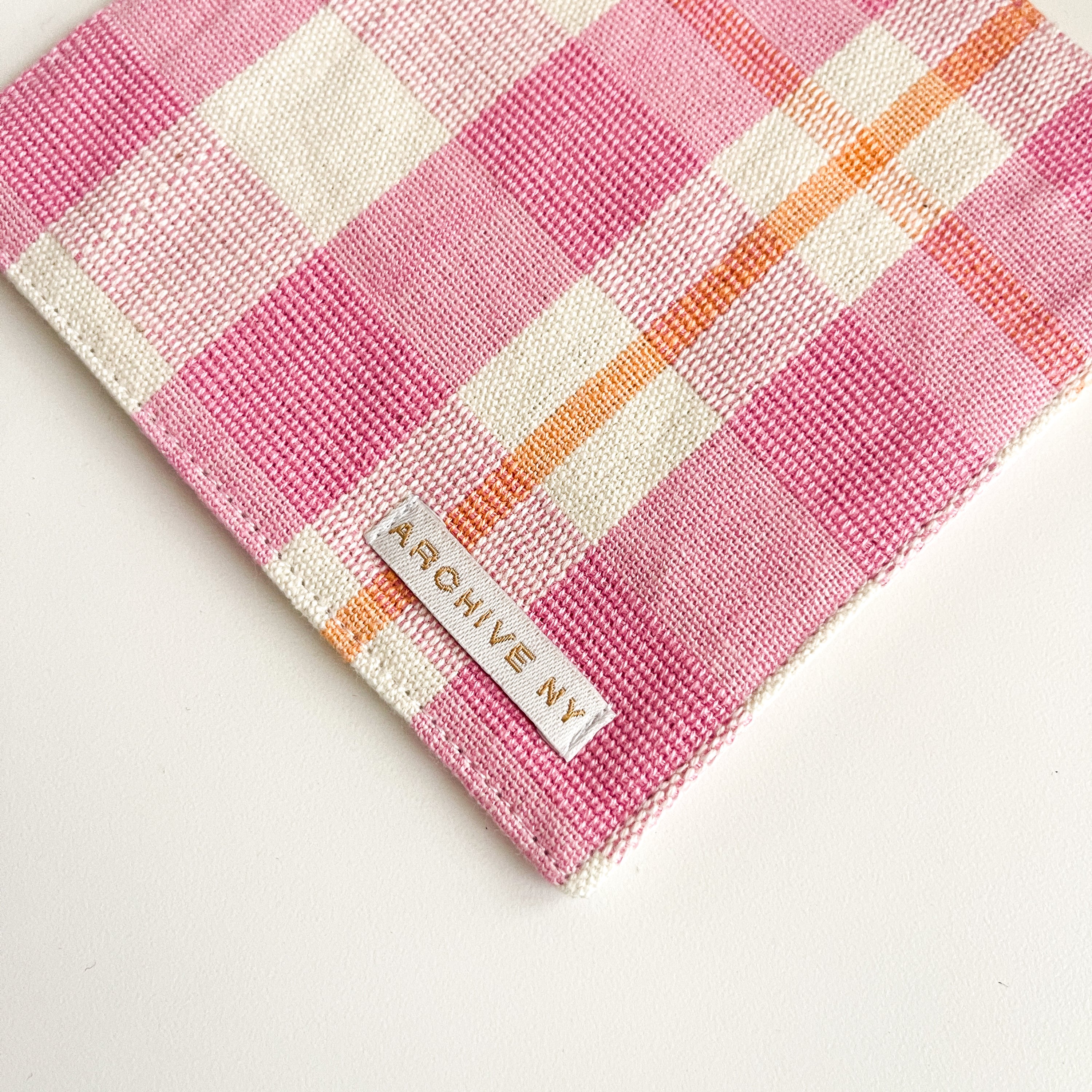 Abigail Bubblegum and Peach Plaid Coasters