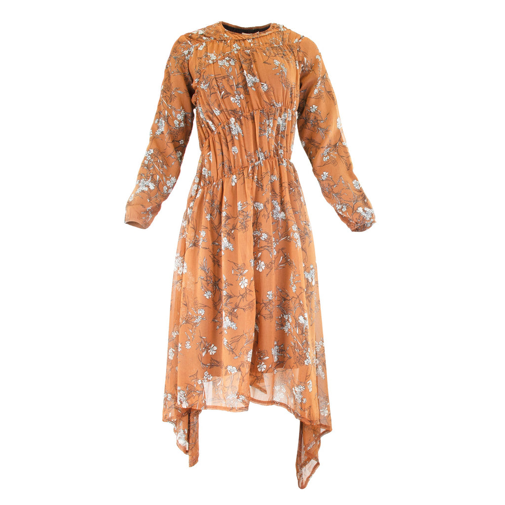 FLORAL RUST DRESS
