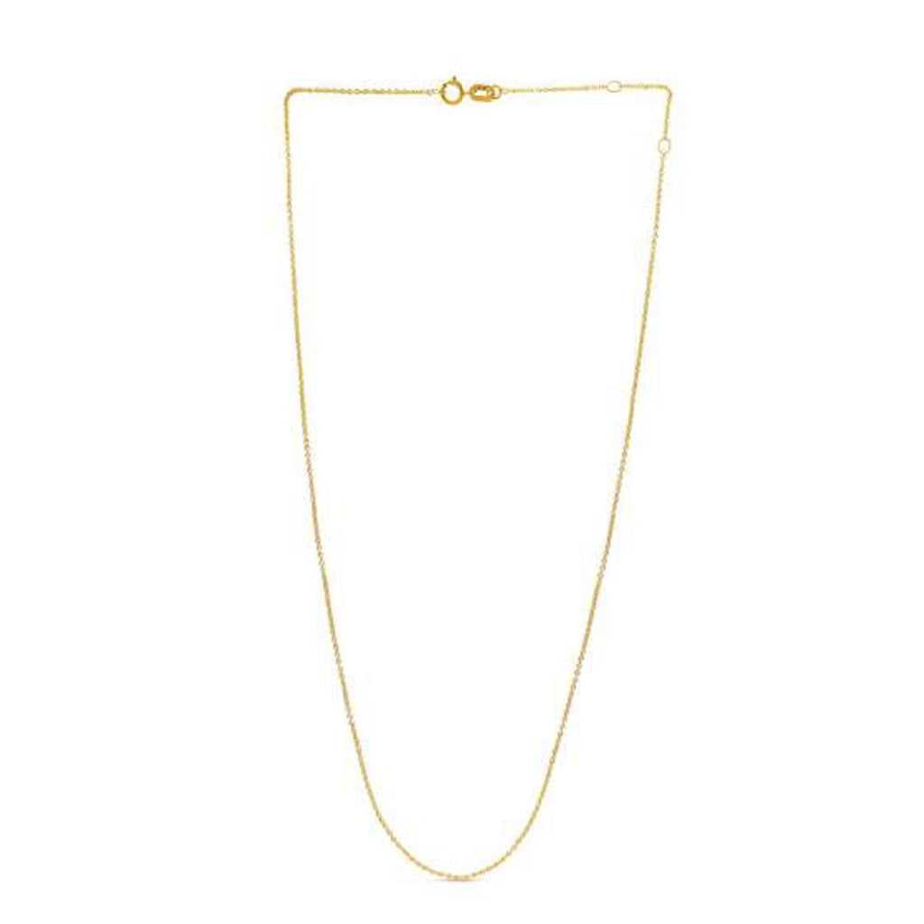 Adjustable Cable Chain in 14k Yellow Gold (0.97 mm)