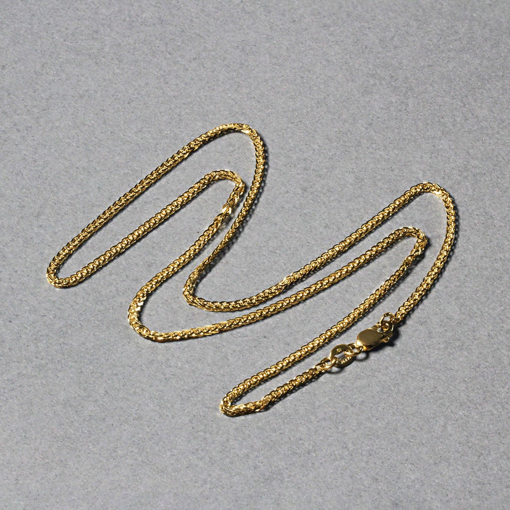 14k Yellow Gold Square Wheat Chain (1.80 mm)