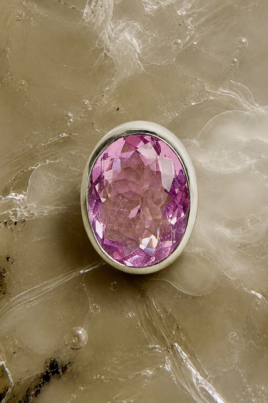 Mini Oval Colossus Ring in Pink Azalea (Silver) SHIPS IN FEBRUARY