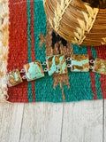 Handcrafted Number 8 Turquoise & Sterling Silver Link Bracelet