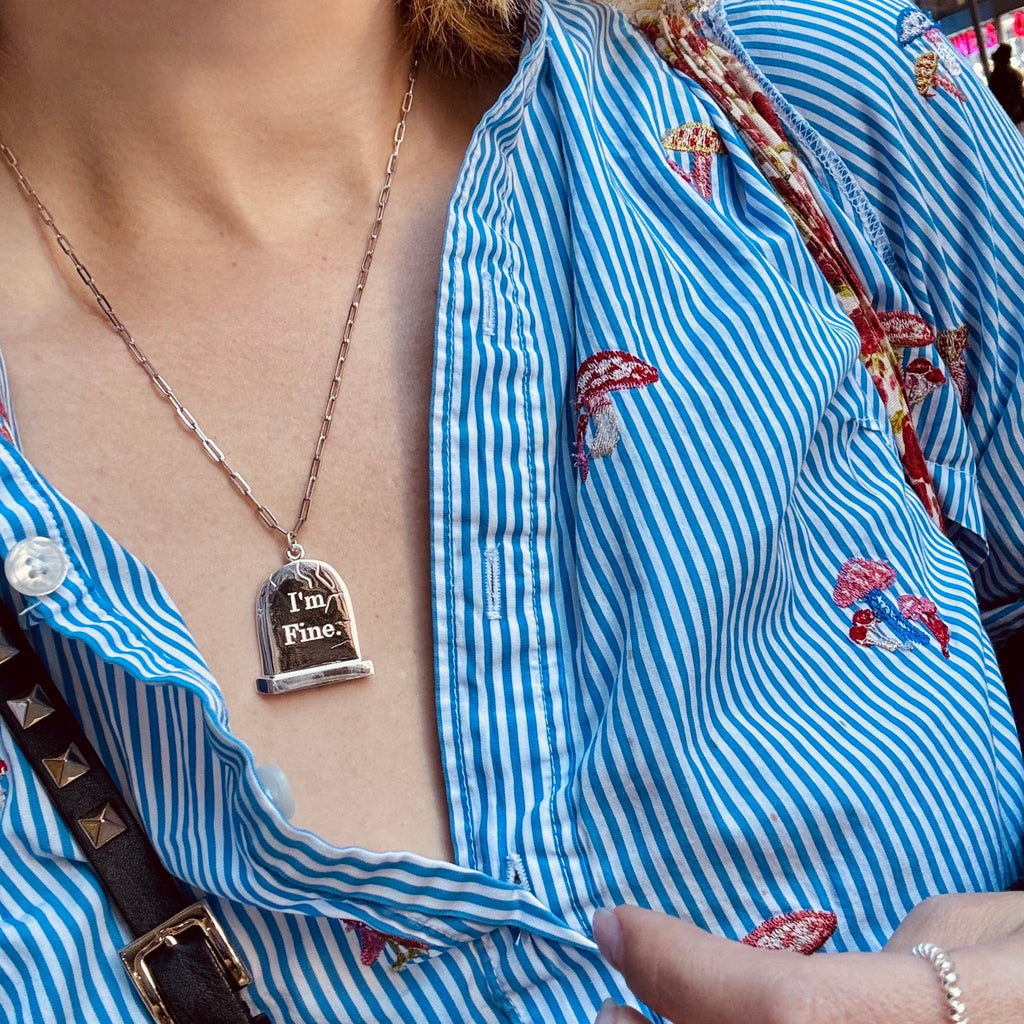 Grande Silver Gravestone Pendant