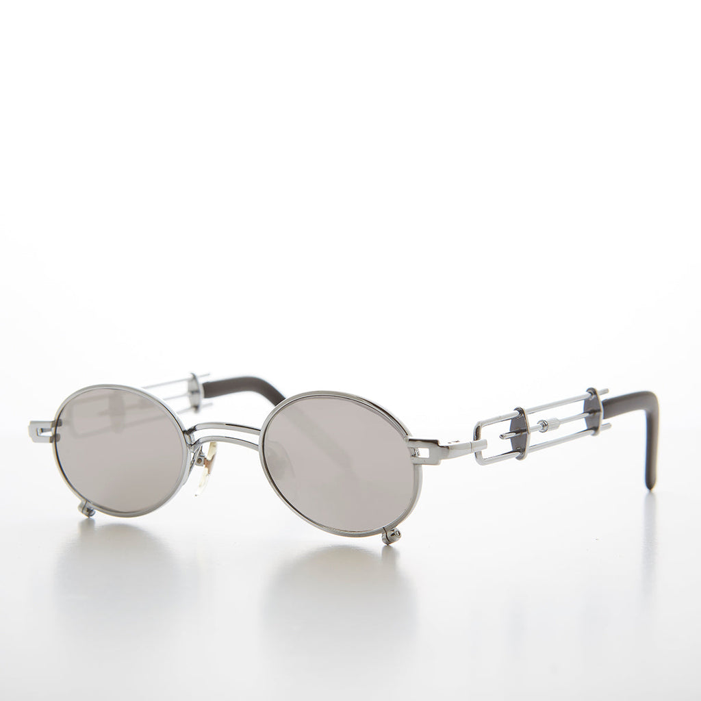 Small Oval Steampunk Vintage Sunglass  - Darius