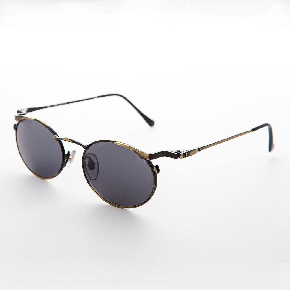 Oval Punk Grunge Steampunk Vintage Sunglass - Dieselgoth