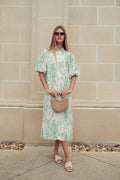 FLORAL LINEN DRESS