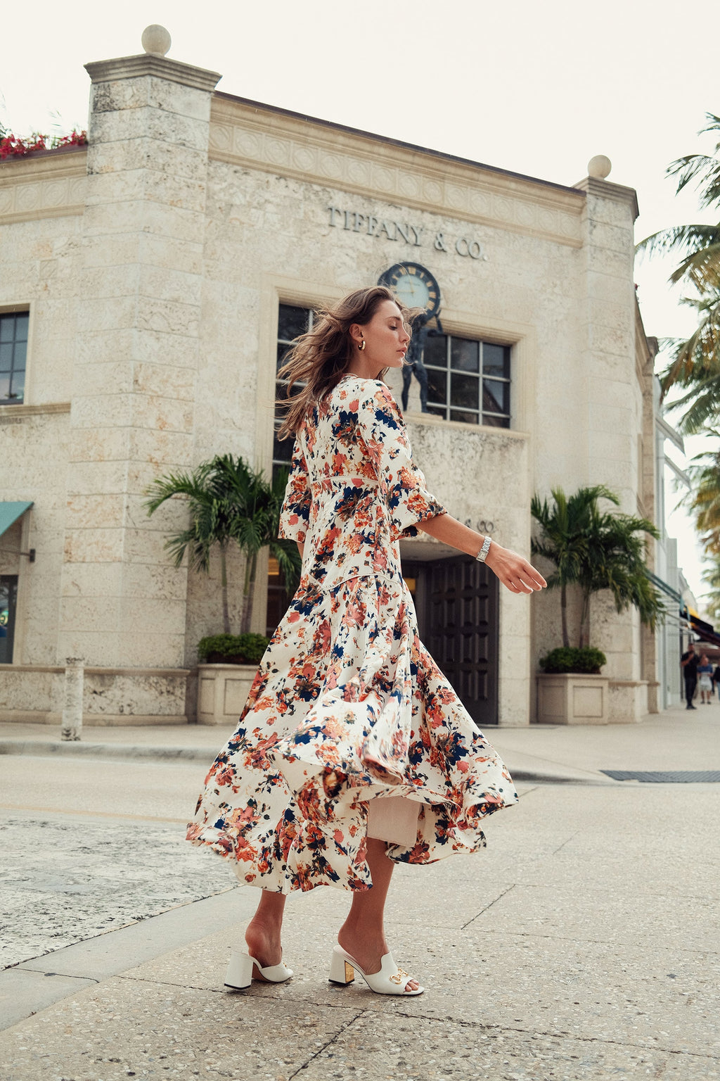 FLORAL PIPING DRESS