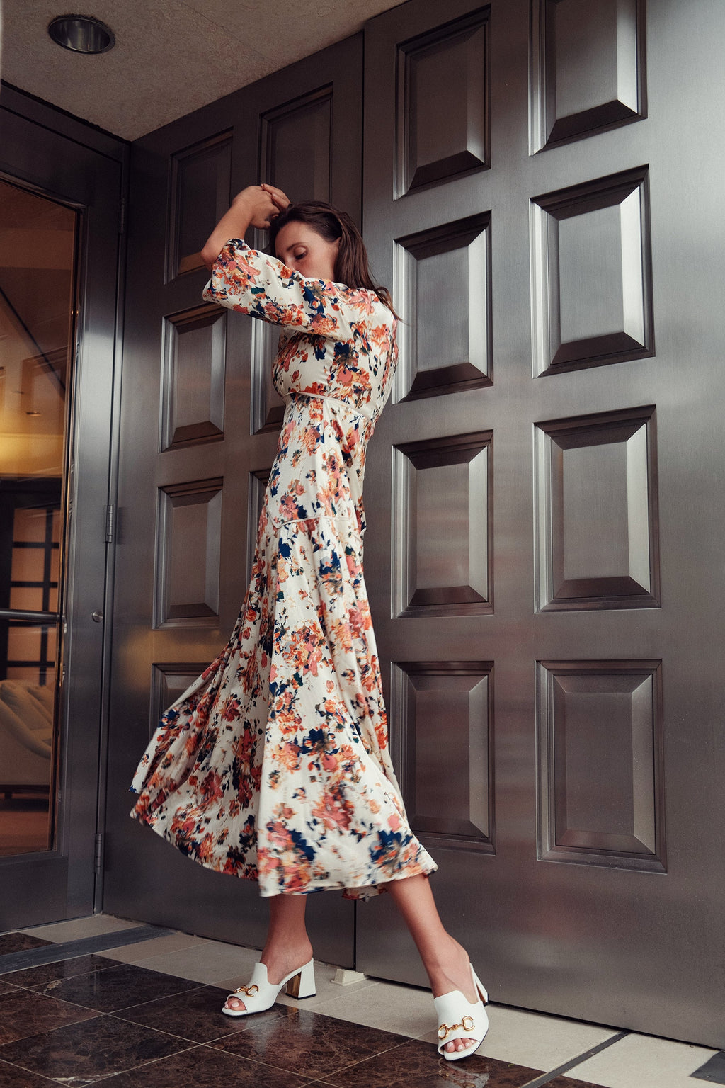 FLORAL PIPING DRESS