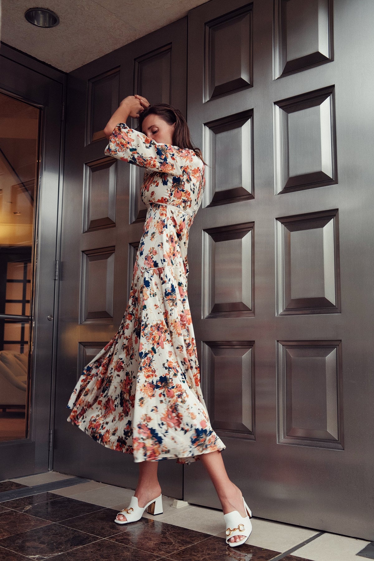 FLORAL PIPING DRESS