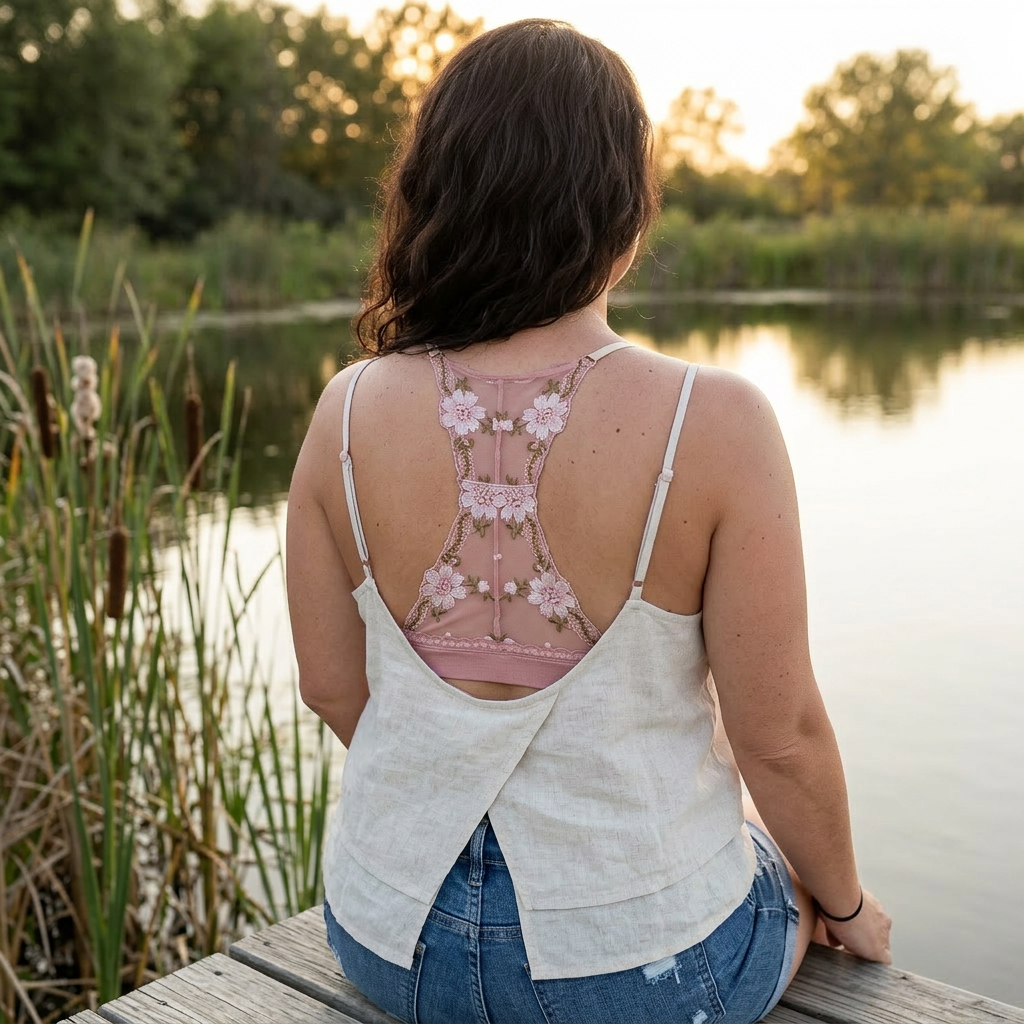Daisy Lattice Racerback Bralette