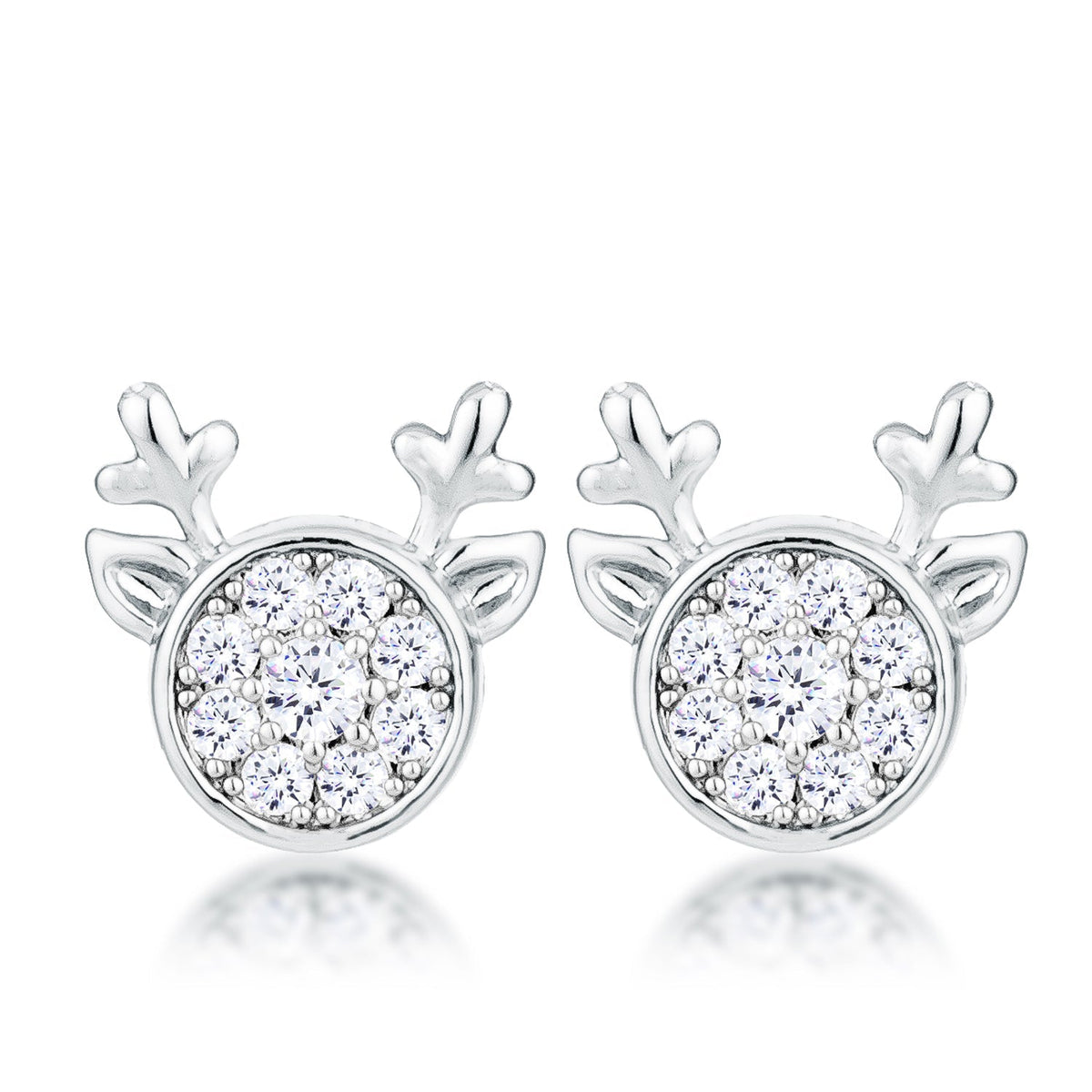 CZ Reindeer Earrings