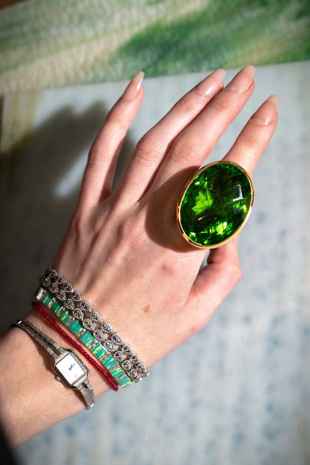 Oval Colossus Ring in Green Envy (Gold) SHIPS IN FEBRUARY