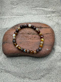 Brown Agate 6mm Beaded Stretch Bracelet