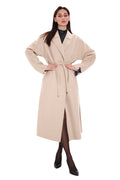 Margaret Premium Lana Wool Cashmere Coat in Royal Creme
