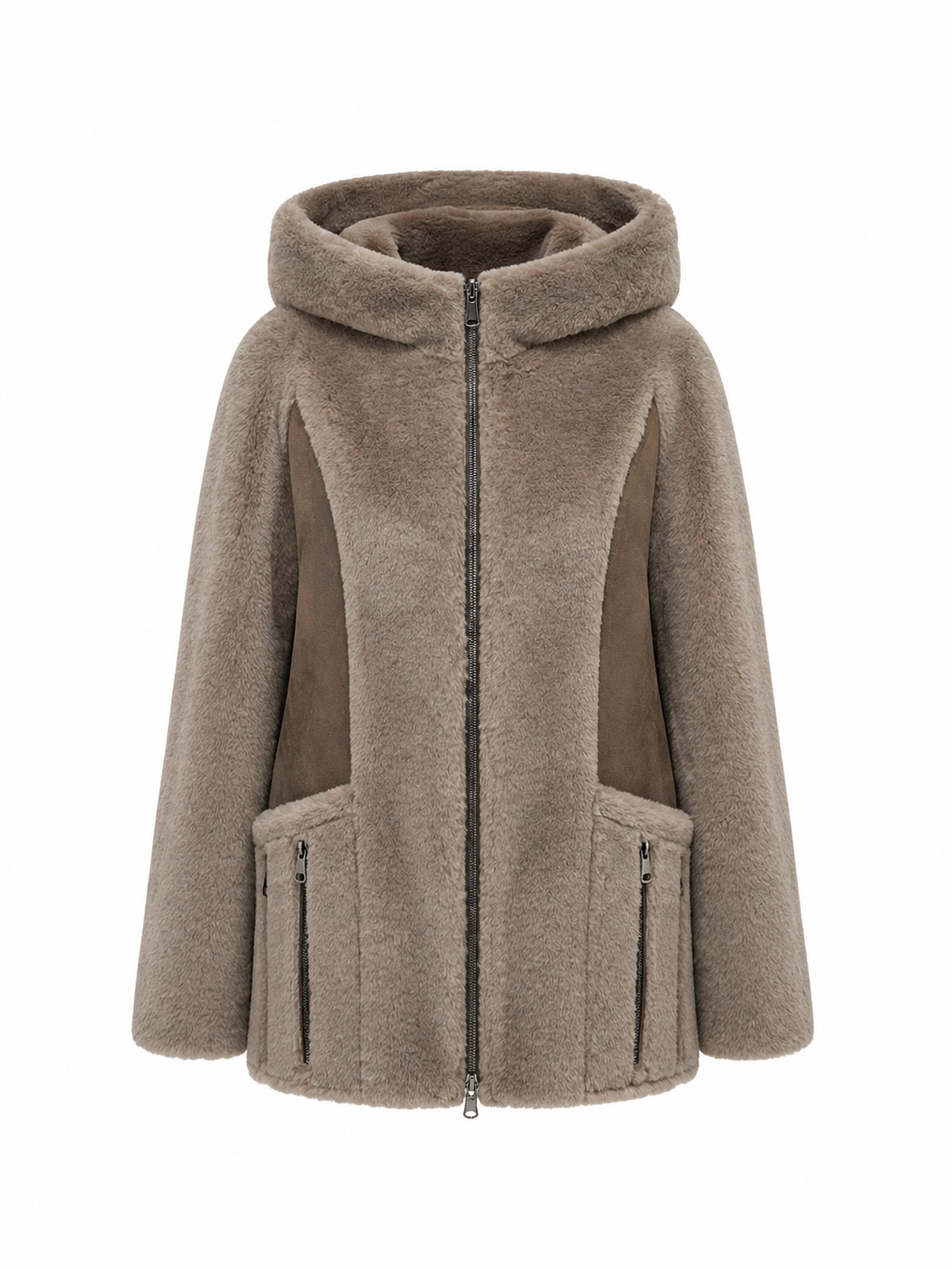 Drew Reversible Faux Fur Suede Hooded Jacket