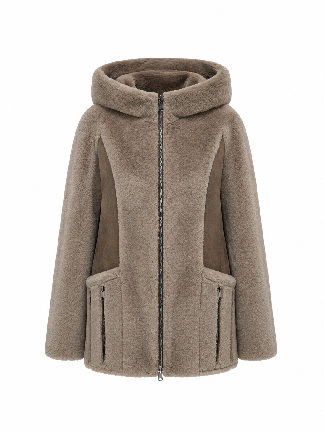 Drew Reversible Faux Fur Suede Hooded Jacket