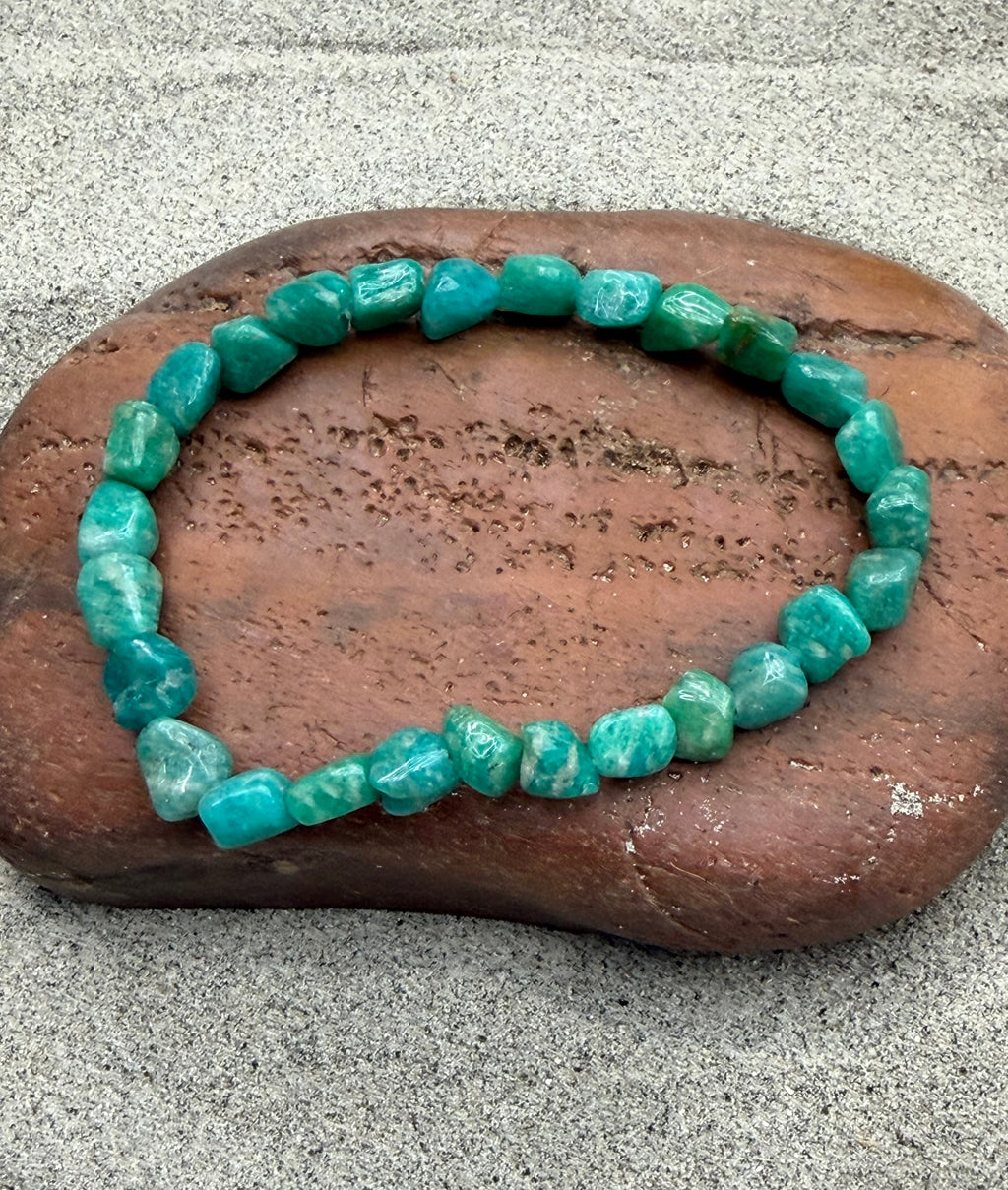 Amazonite Nugget Stretch Bracelet