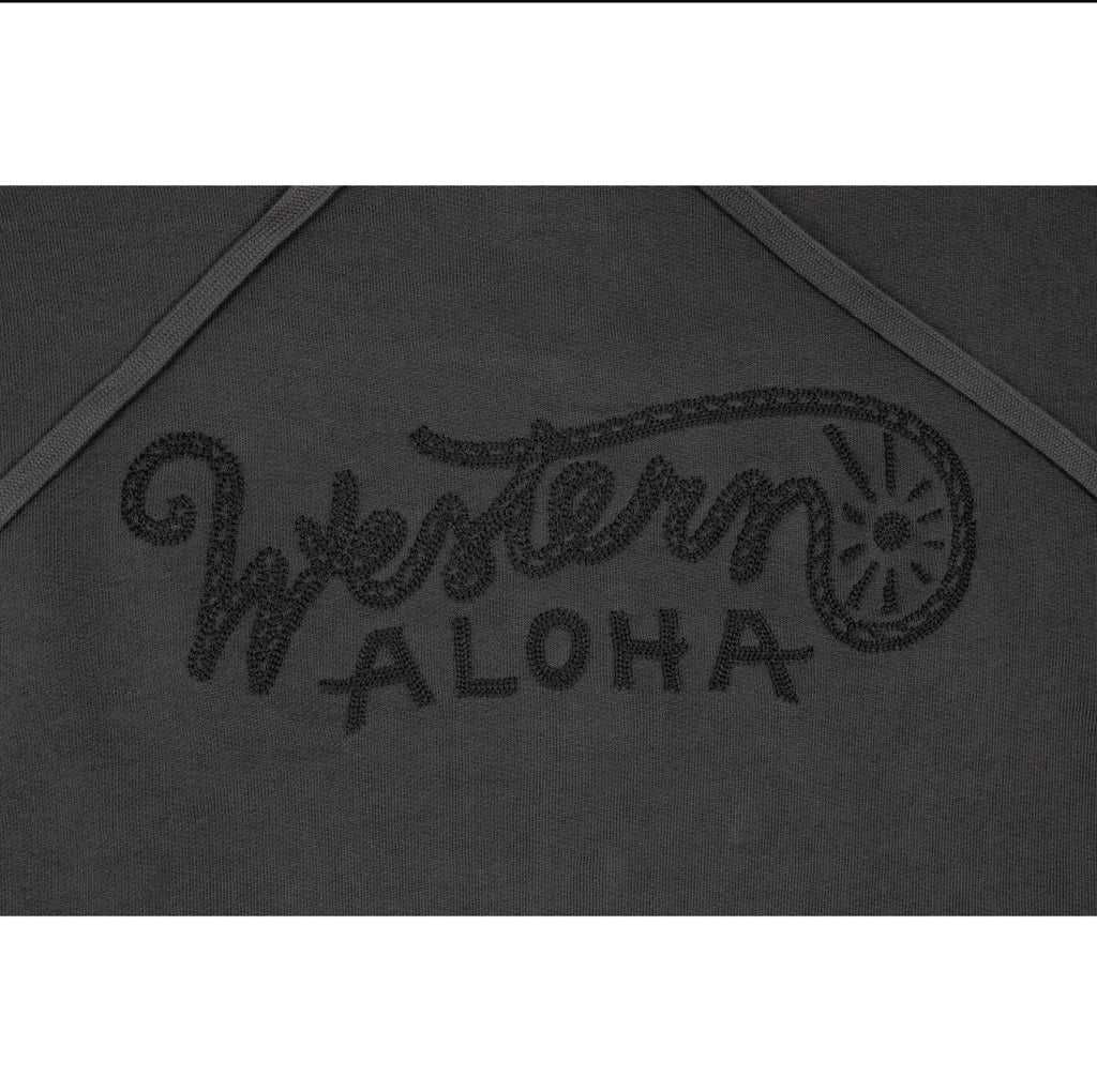 Embroidered Rope Logo Hoodie Charcoal