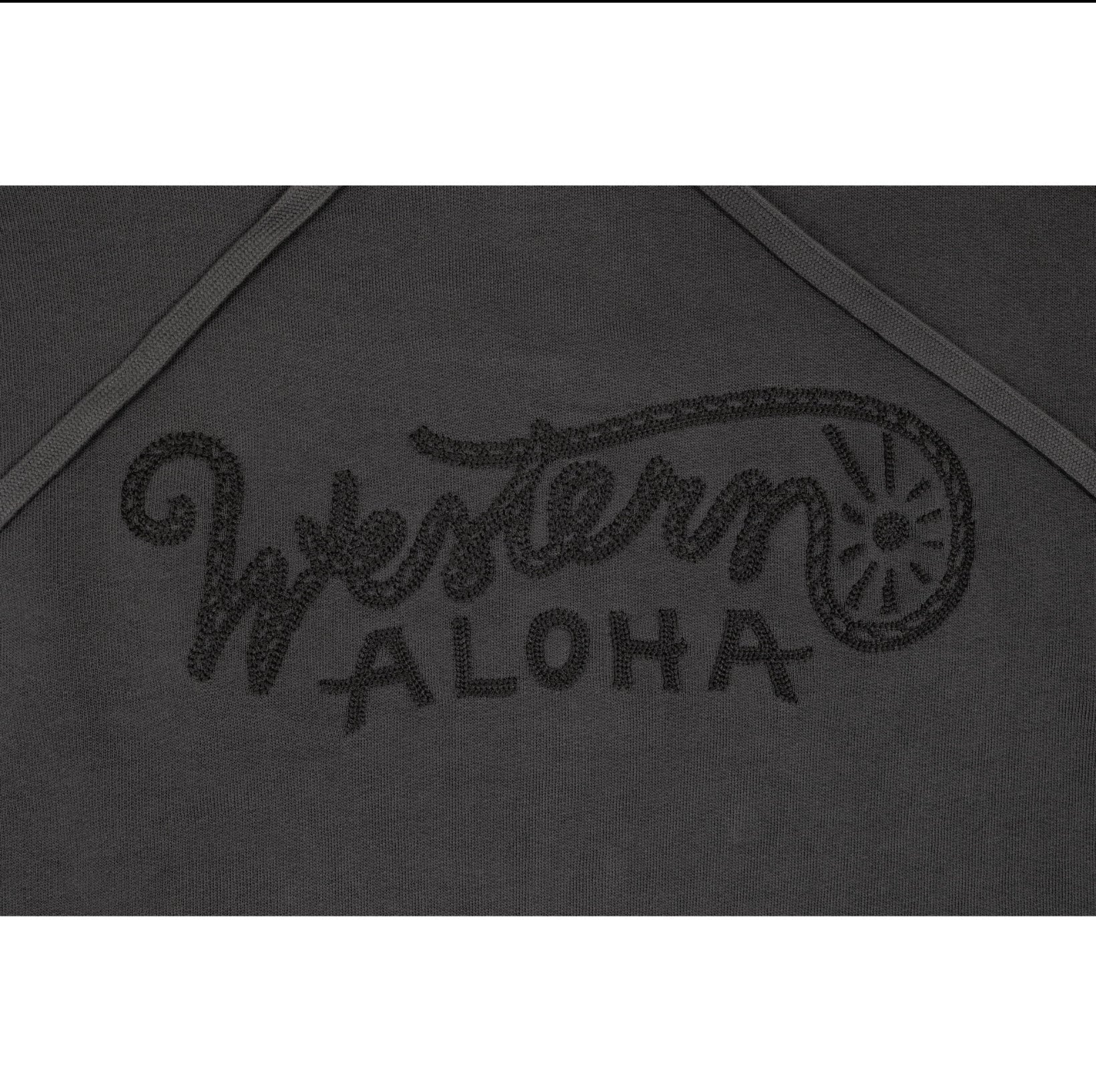 Embroidered Rope Logo Hoodie Charcoal