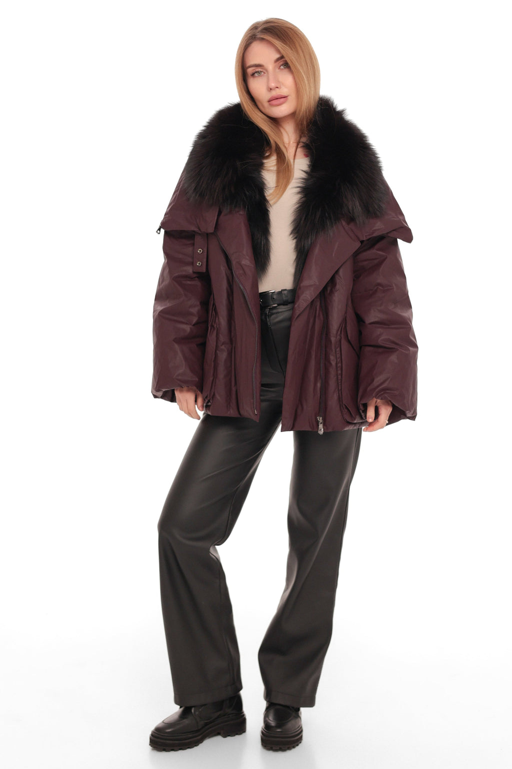 Eloise Genuine Fox Fur Down Coat