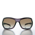 90s Mod Curved Wrap Sleek Sunglasses - Falco
