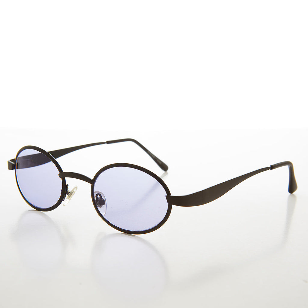 Small Oval Tinted Lens Vintage Sunglass - Far Out