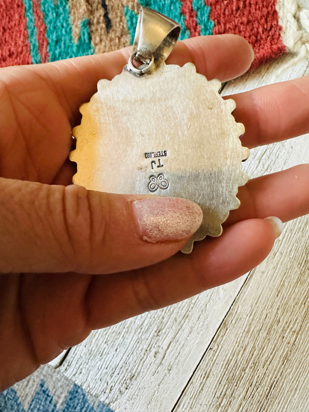 Handcrafted Queen Pink Conch Shell & Sterling Silver Cluster Pendant