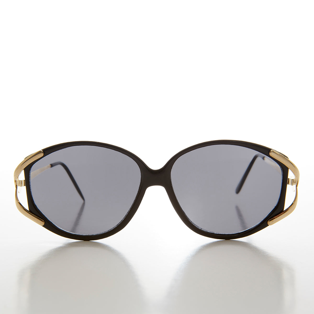Large Women's Vintage Sunglass with Gold Accents - Fern 2