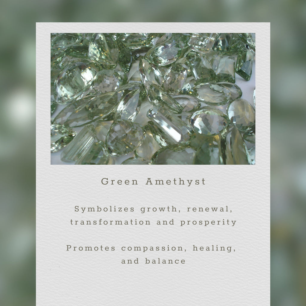 Green Amethyst Raindrop Cluster Earrings