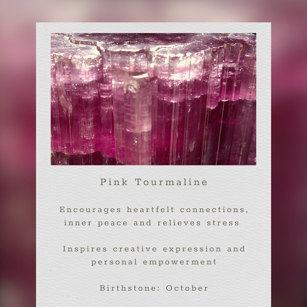 Pink Tourmaline Quartz Minimalist Ballet Necklace