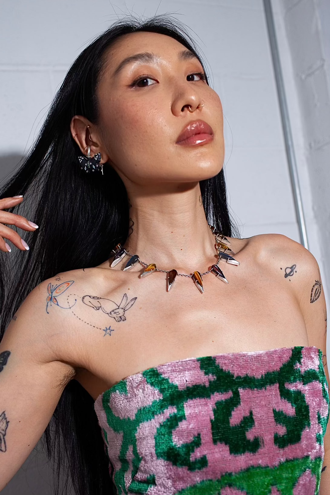 Saber Tooth Necklace in Angora (Silver) SHIPS IN FEBRUARY