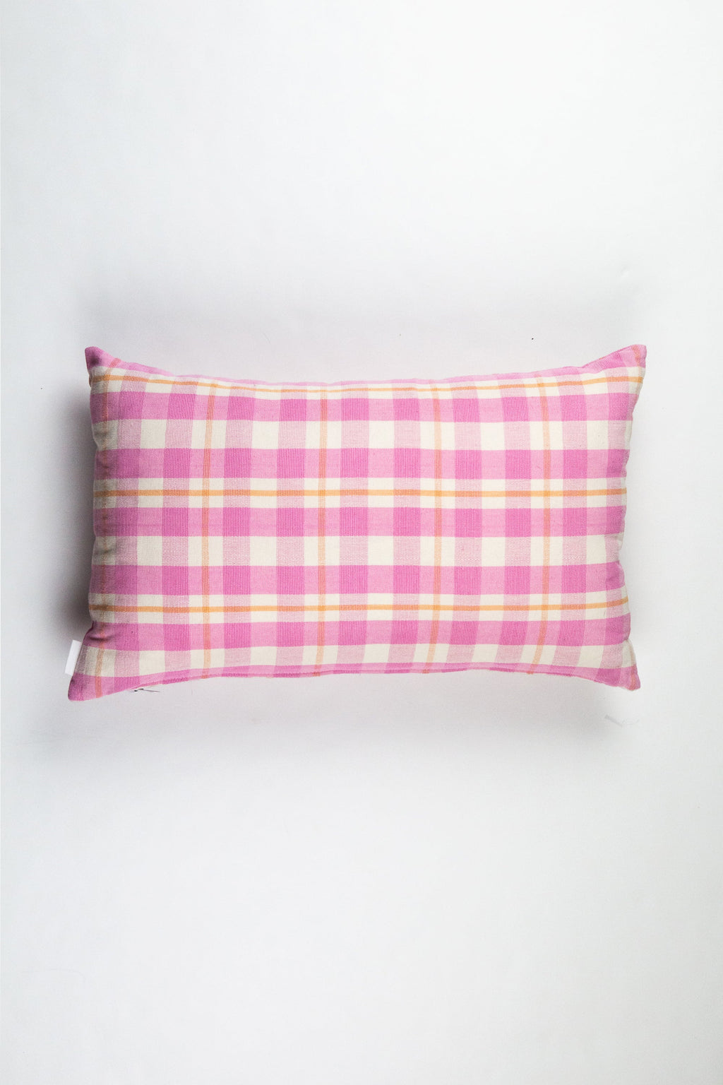 Abigail Bubblegum Pink Plaid Pillow