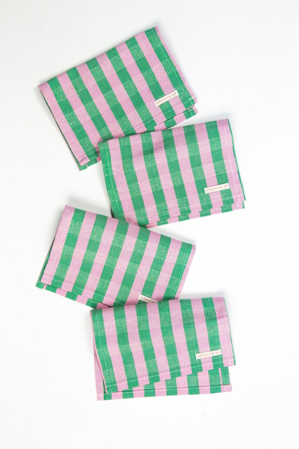 Backordered: Flora Stripe Cocktail Napkins, Set of 4