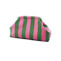 Cabana Clutch in Pink & Green Mini Stripe