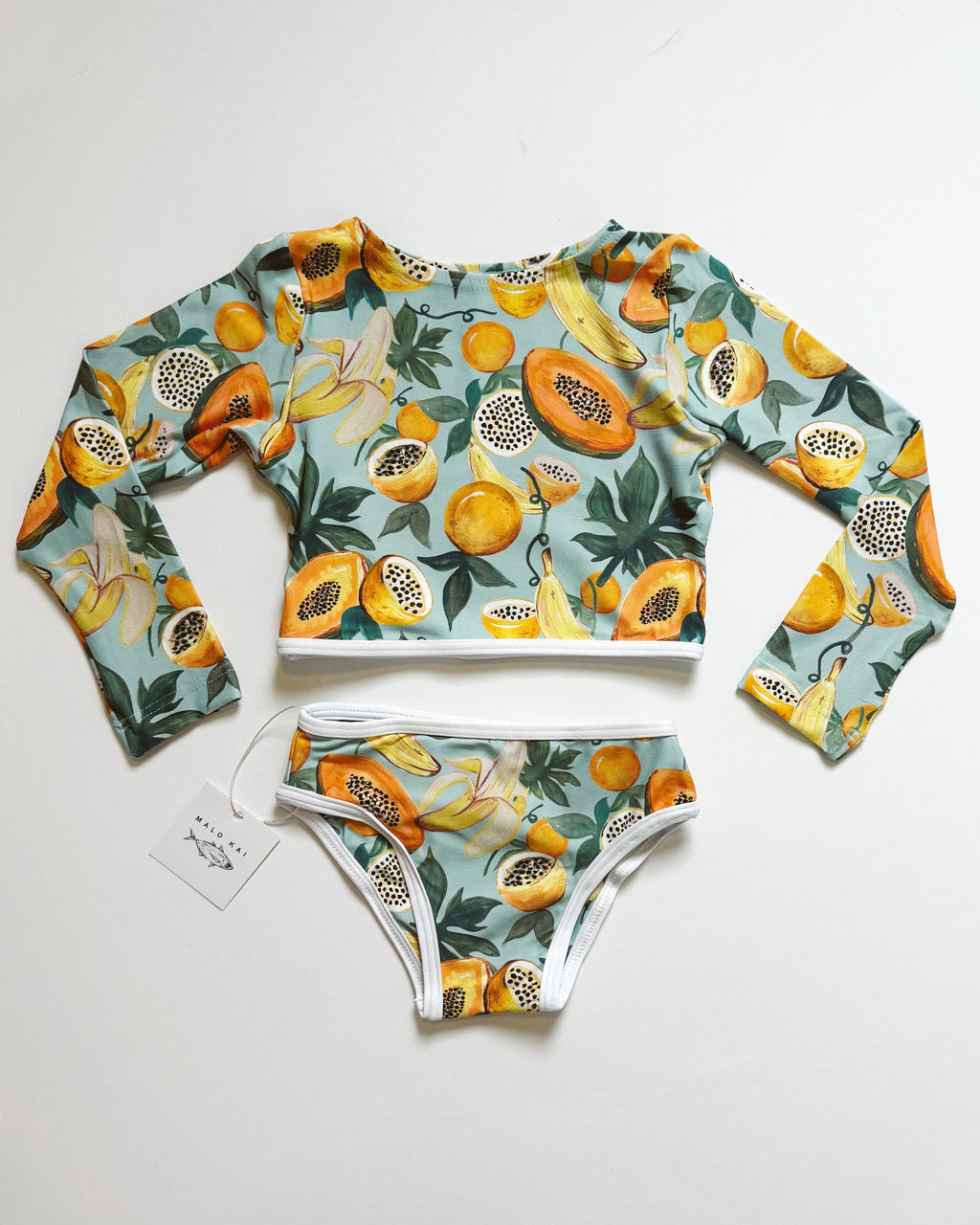 Stevie Two Piece Kids Swimsuit - Papaya