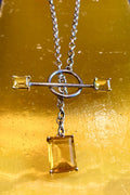 Gem Drop Toggle Necklace in Golden (Silver) SHIPS IN FEBRUARY