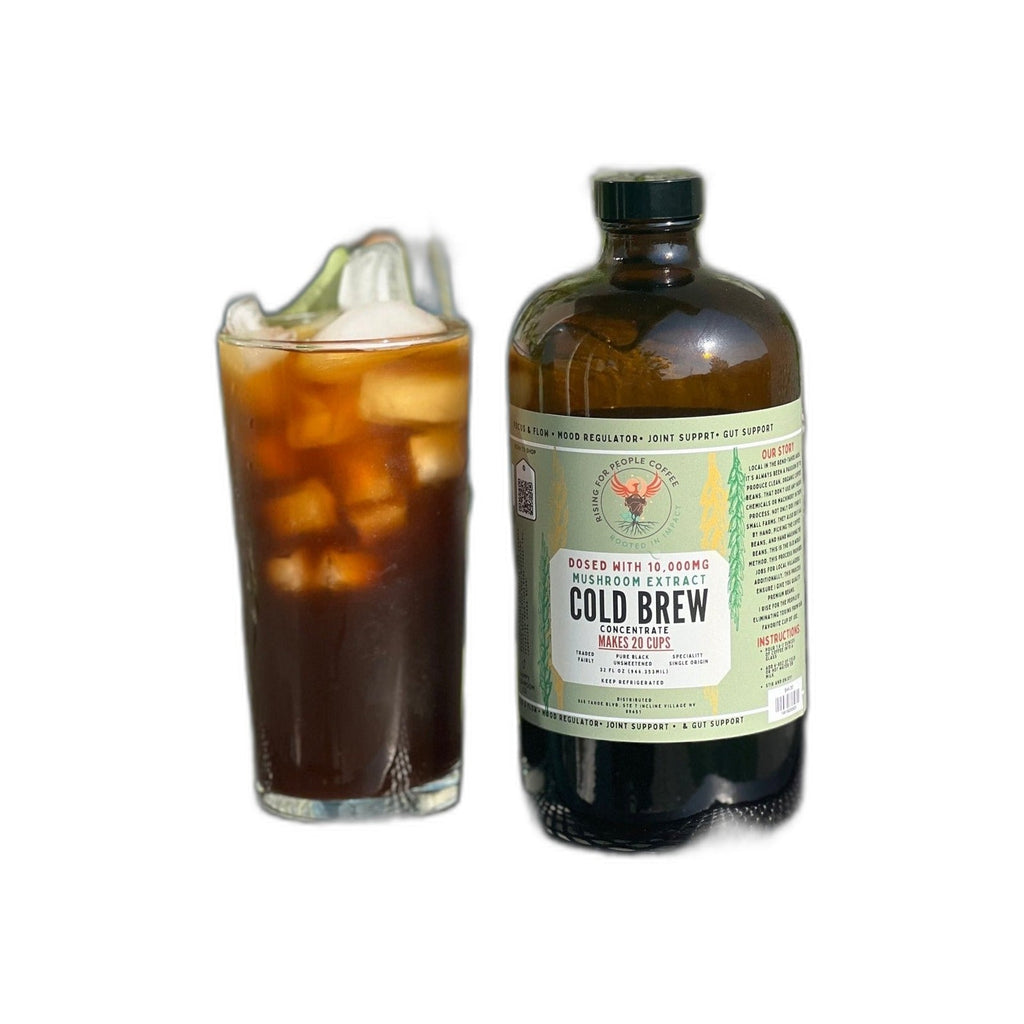 Happy Mushroom concentrated Cold Brew coffee