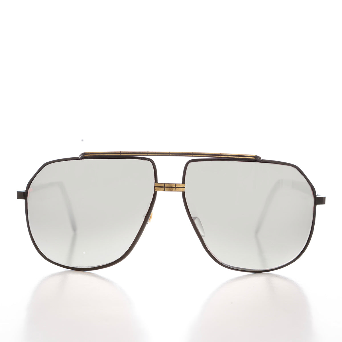 Large Square 80s Aviator Sunglasses - Gibbons