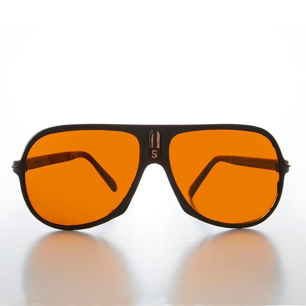 Very 80s Amber Lens Aviator Sunglass  - Condor