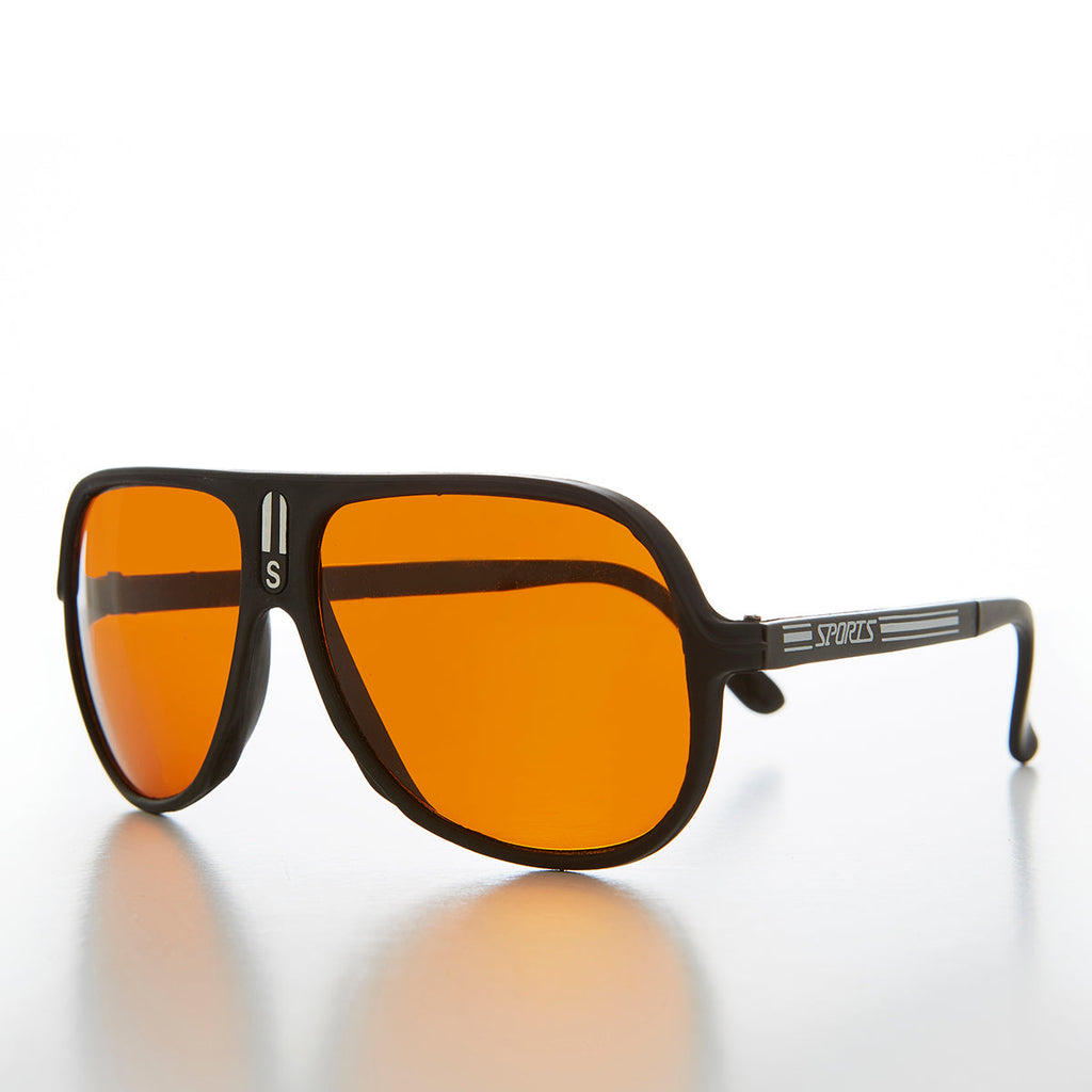 Very 80s Amber Lens Aviator Sunglass  - Condor